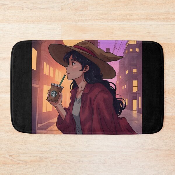 Item preview, Aesthetic Witch Girl with Coffee – Cozy Halloween Vibes designed and sold by Dream Magic Co.