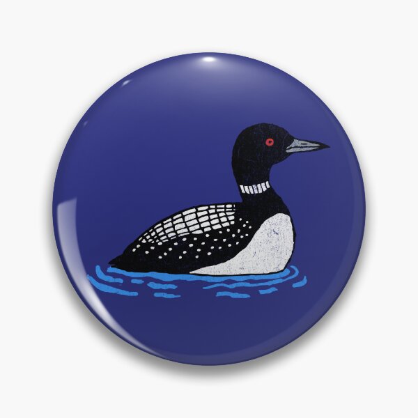 Item preview, Common Loon – Minimalist Slightly Distressed Wildlife Art designed and sold by donwillisjrart.