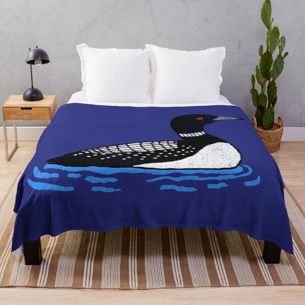 Item preview, Common Loon – Minimalist Slightly Distressed Wildlife Art designed and sold by donwillisjrart.