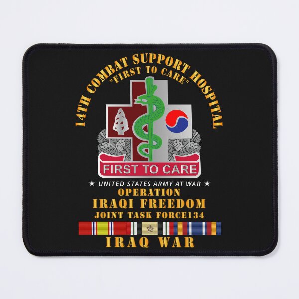 Item preview, Army - 14th Combat Support Hospital w Iraq SVC Ribbons - OIF designed and sold by Military Insignia Products.