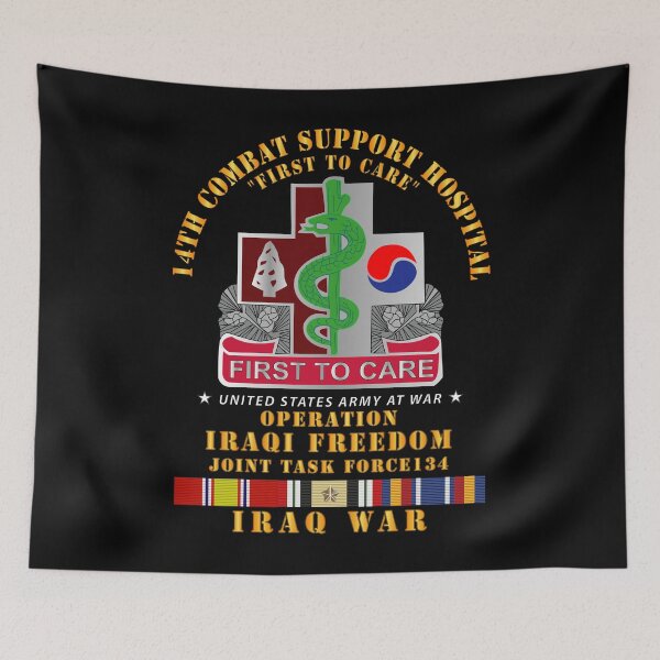 Item preview, Army - 14th Combat Support Hospital w Iraq SVC Ribbons - OIF designed and sold by Military Insignia Products.