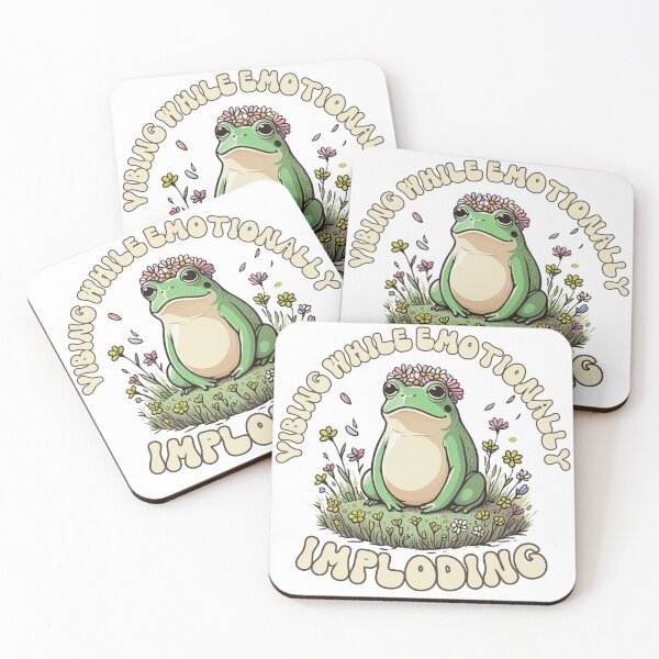 Item preview, Cute Frog Meme, Whimsical Frog Graphic, Mental Health Humor, Frog Lover Gag Gift, Cozycore Aesthetic designed and sold by ThirdShelfStudio.