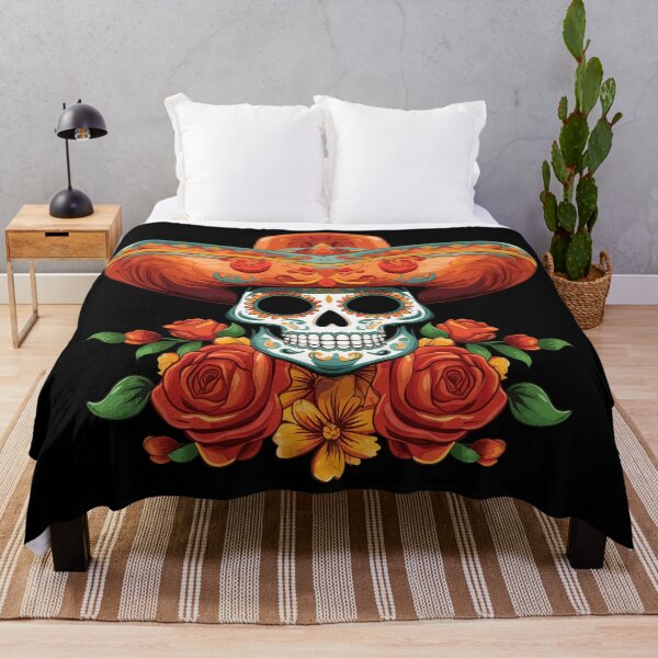 Item preview, Sugar Skull With Roses designed and sold by VelvetRoom.
