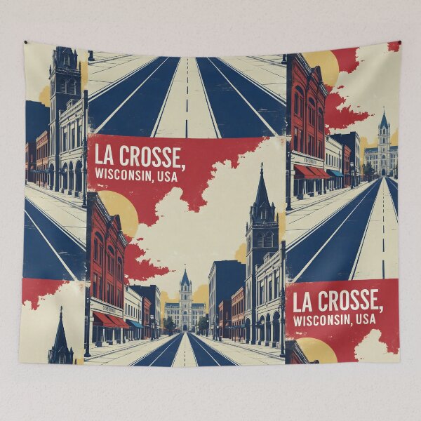 Item preview, La Crosse Wisconsin 1950s USA Vintage Travel Tourism designed and sold by TravelersGems.