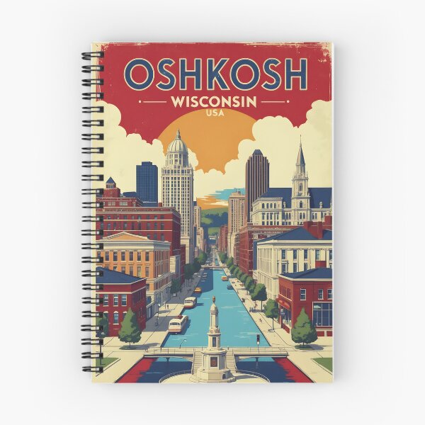 Item preview, Oshkosh Wisconsin 1950s USA Vintage Travel Tourism designed and sold by TravelersGems.