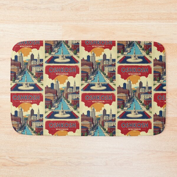 Item preview, Oshkosh Wisconsin 1950s USA Vintage Travel Tourism designed and sold by TravelersGems.