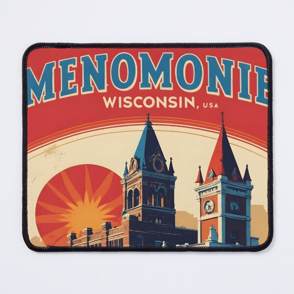 Item preview, Menomonie Wisconsin 1950s USA Vintage Travel Tourism designed and sold by TravelersGems.