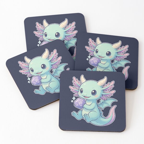 Item preview, Axodragon Roll – Anime Axolotl Dragon with Glowing D20 designed and sold by Drayans's Atelier.