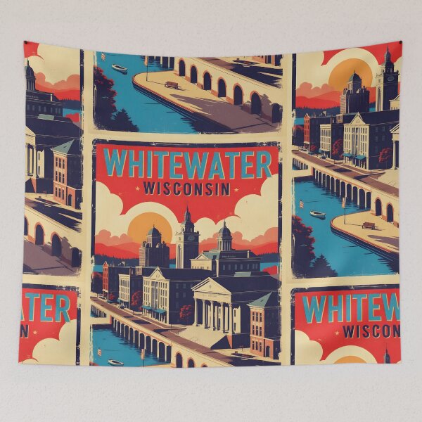 Item preview, Whitewater Wisconsin 1950s USA Vintage Travel Tourism designed and sold by TravelersGems.