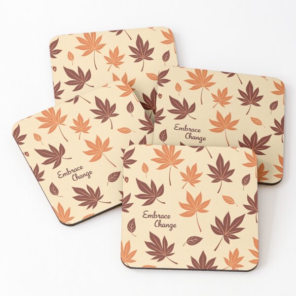 Item preview, Autumn Leaves Pattern – Embrace Change Quote Design designed and sold by VivoStudio.
