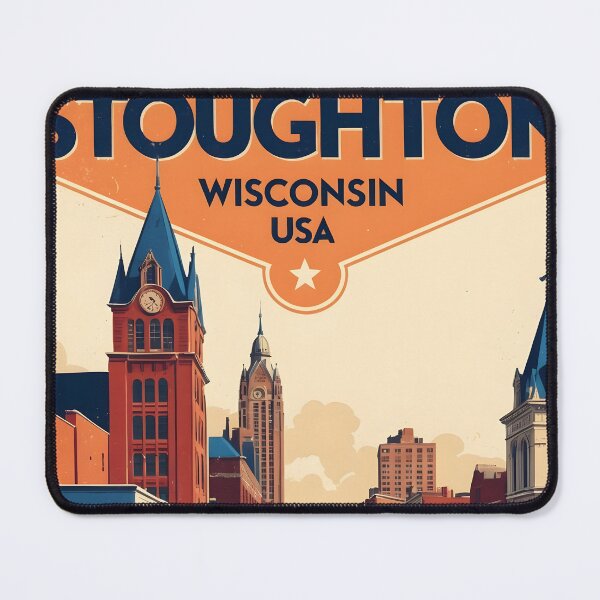 Item preview, Stoughton Wisconsin 1950s USA Vintage Travel Tourism designed and sold by TravelersGems.