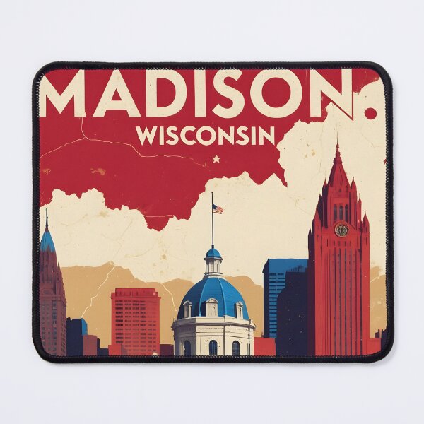 Item preview, Madison Wisconsin 1950s USA Vintage Travel Tourism designed and sold by TravelersGems.