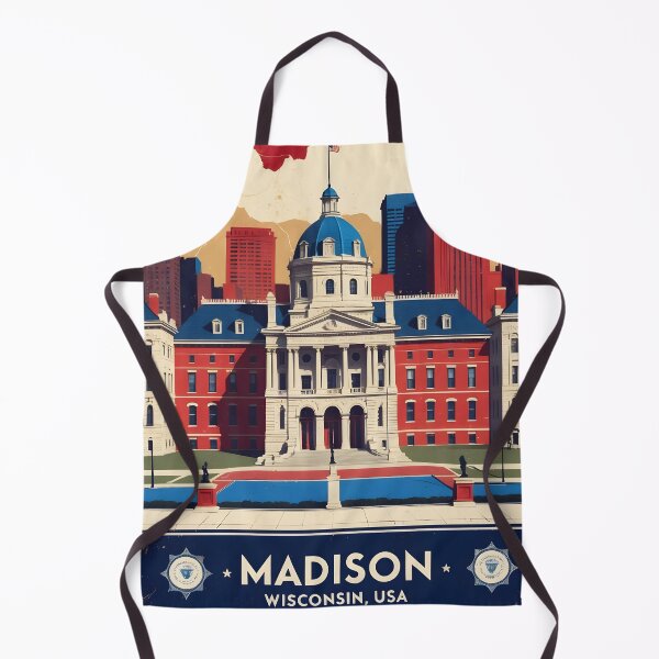 Item preview, Madison Wisconsin 1950s USA Vintage Travel Tourism designed and sold by TravelersGems.
