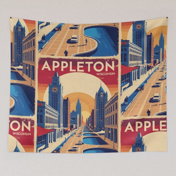 Item preview, Appleton Wisconsin 1950s USA Vintage Travel Tourism designed and sold by TravelersGems.