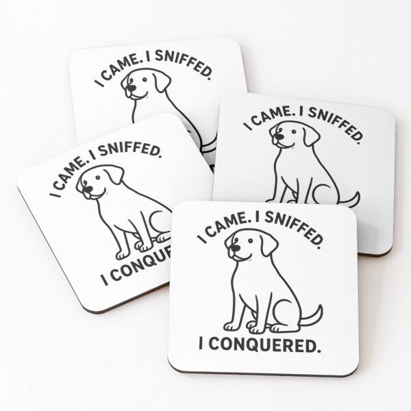 Item preview, Funny Labrador Dog Design – “I Came. I Sniffed. I Conquered.” Minimalist Black and White Art designed and sold by Pet Lovers Market.