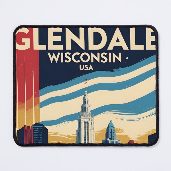 Item preview, Glendale Wisconsin 1950s USA Vintage Travel Tourism designed and sold by TravelersGems.