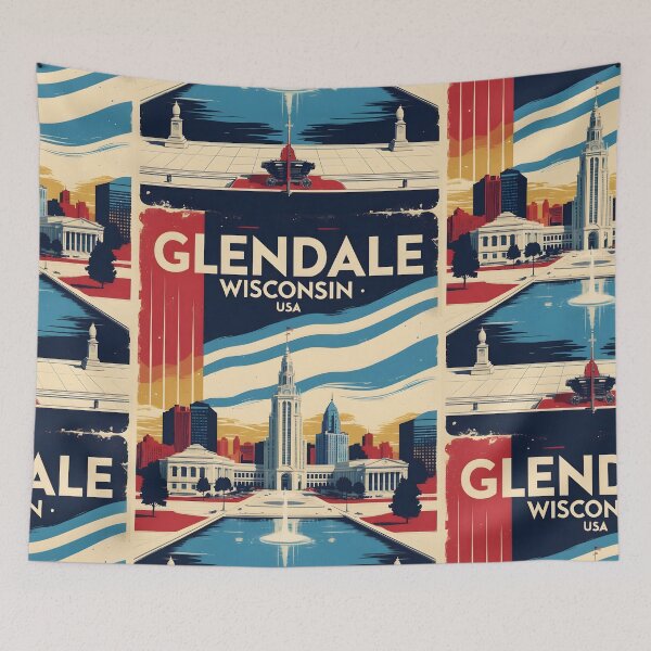 Item preview, Glendale Wisconsin 1950s USA Vintage Travel Tourism designed and sold by TravelersGems.