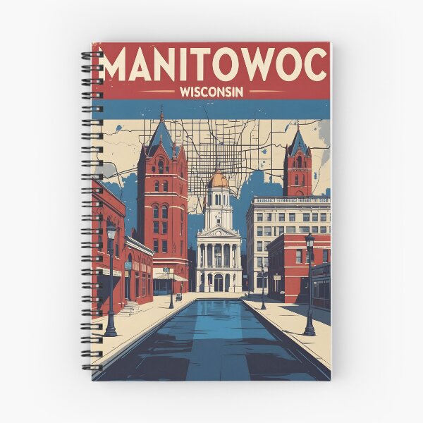 Item preview, Manitowoc Wisconsin 1950s USA Vintage Travel Tourism designed and sold by TravelersGems.