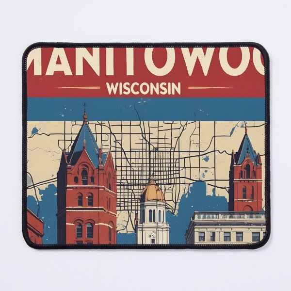 Item preview, Manitowoc Wisconsin 1950s USA Vintage Travel Tourism designed and sold by TravelersGems.