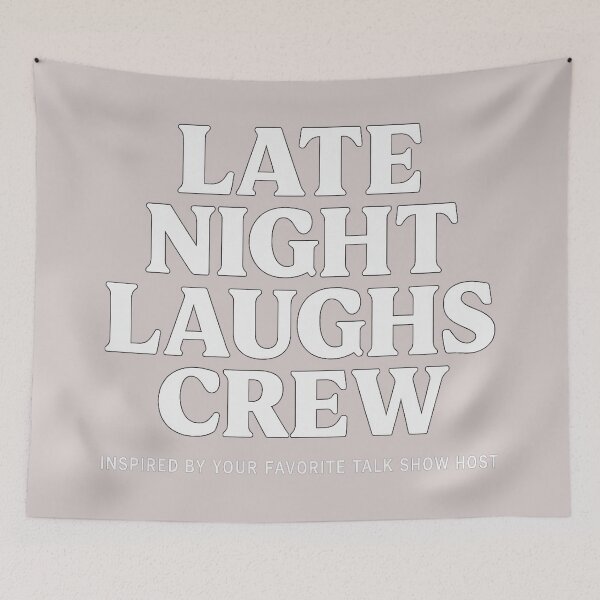 Item preview, Late Night Laughs Crew | Funny Talk Show Inspired Typography T-Shirt designed and sold by LatestDesign95.