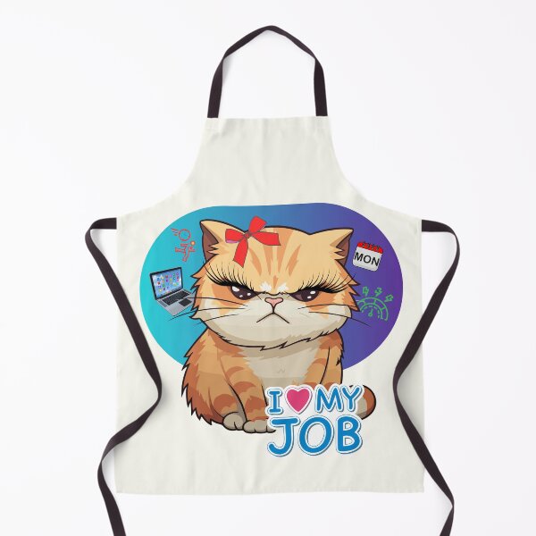 Item preview, Angry Cat - I love my job (sarcastic office humor) designed and sold by LulitasDreams.