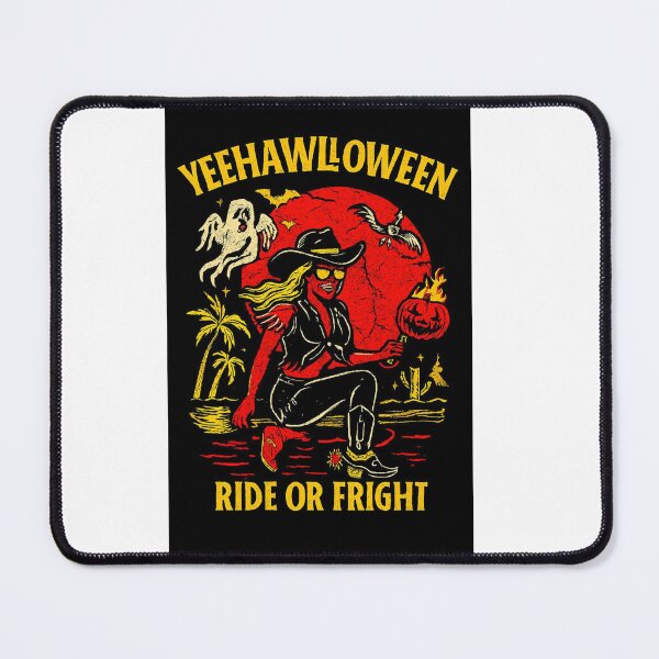 Item preview, Ride or Fright – Halloween Western Poster– County Cowgirl music Lover – Halloween Classic T-Shirt designed and sold by inkfluenceart.