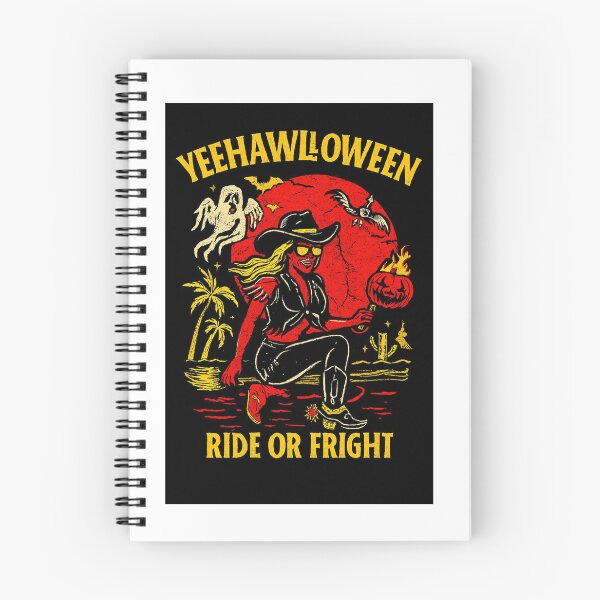 Item preview, Ride or Fright – Halloween Western Poster– County Cowgirl music Lover – Halloween Classic T-Shirt designed and sold by inkfluenceart.
