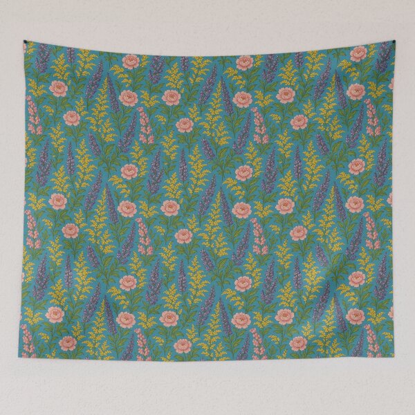 Item preview, Vintage Blue Floral 2 designed and sold by TheMajesticMoo.