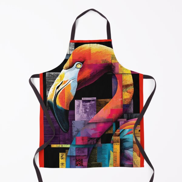 Item preview, Rise of the Flamingo Spirit - Dynamic Wildlife Artwork with Contrasting Hues designed and sold by OlfactoART Studio.