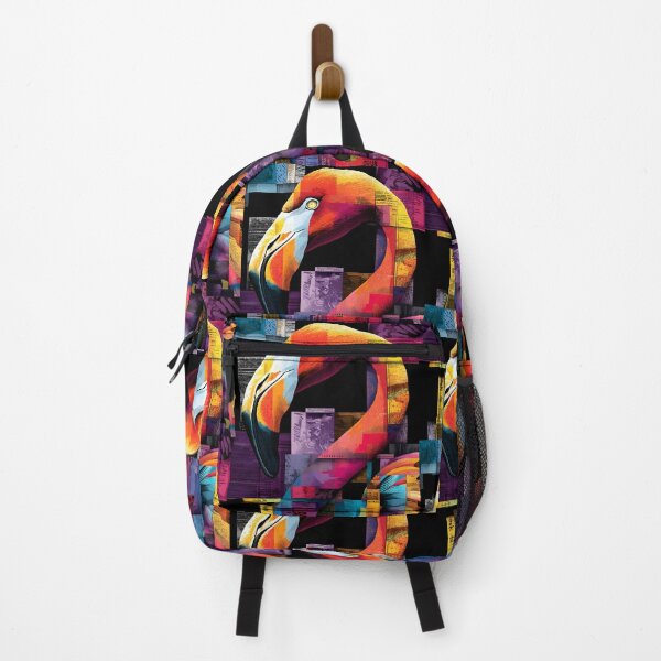 Item preview, Rise of the Flamingo Spirit - Dynamic Wildlife Artwork with Contrasting Hues designed and sold by OlfactoART Studio.