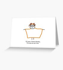 Jenny Quips: Human Blanket Greeting Card
