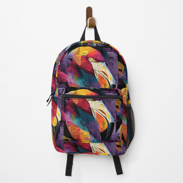 Item preview, Awaken the Flamingos - Bold Wildlife Artwork with Striking Shapes and Colors designed and sold by OlfactoART Studio.