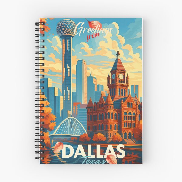 Item preview, Dallas Texas USA Travel Art – Retro Autumn Dreams designed and sold by Earth Celebration Designs.