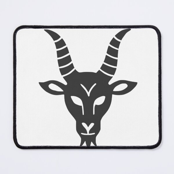 Item preview, Minimalist Goat Head – Black Occult Gothic Symbol designed and sold by HexedHibiscus.