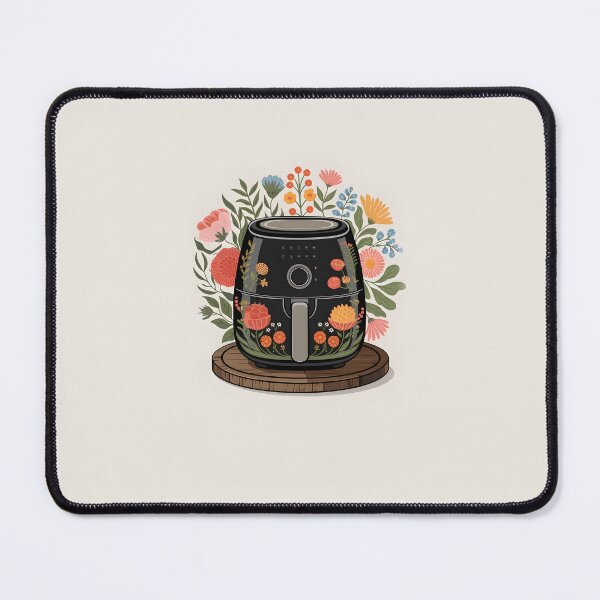 Item preview, Floral Air Fryer – Black Appliance with Flowers designed and sold by EmeraldeaArt.