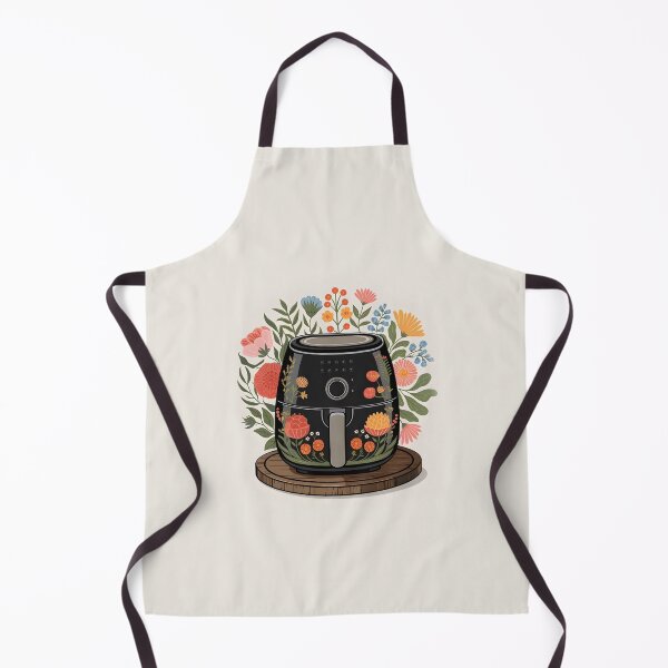 Item preview, Floral Air Fryer – Black Appliance with Flowers designed and sold by EmeraldeaArt.