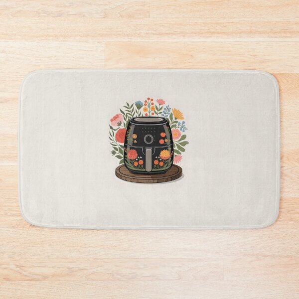 Item preview, Floral Air Fryer – Black Appliance with Flowers designed and sold by EmeraldeaArt.