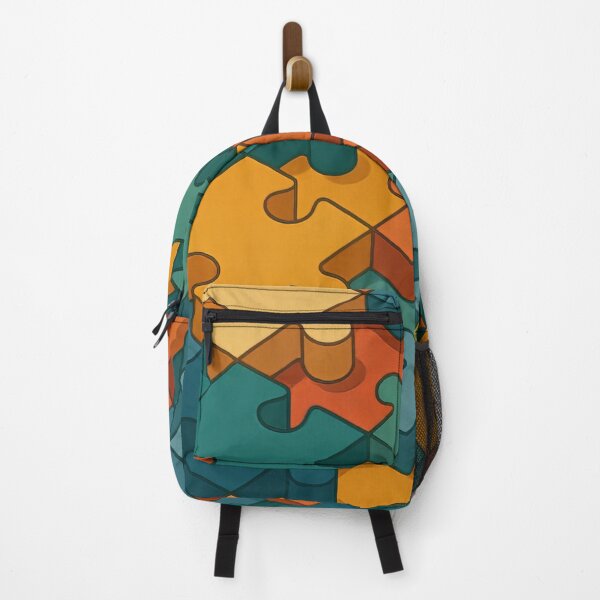Item preview, Colourful Overlapping Puzzle Piece Pattern designed and sold by ArtComixHaven.