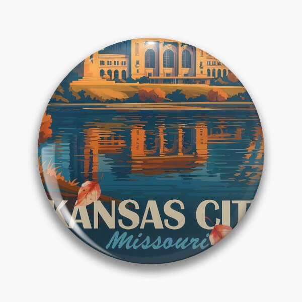 Item preview, Kansas City Missouri USA Travel Art – Retro Autumn Dreams designed and sold by Earth Celebration Designs.