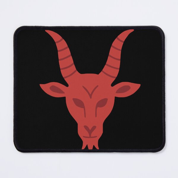 Item preview, Red Goat Head – Minimalist Occult Satanic Symbol designed and sold by HexedHibiscus.