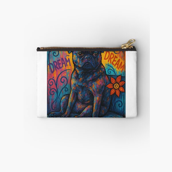 Item preview, Arte psicodélico colorido de un pug: paz, inspiración, sueños y relajación designed and sold by RetroRespect.