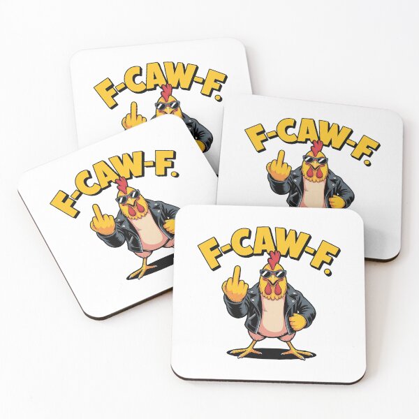 Item preview, Funny Rebel Chicken – F-CAW-F Rock ‘n’ Roll Attitude T-Shirt designed and sold by Wicked.Teez.