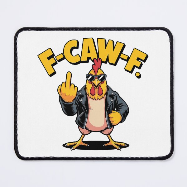 Item preview, Funny Rebel Chicken – F-CAW-F Rock ‘n’ Roll Attitude T-Shirt designed and sold by Wicked.Teez.