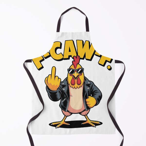 Item preview, Funny Rebel Chicken – F-CAW-F Rock ‘n’ Roll Attitude T-Shirt designed and sold by Wicked.Teez.