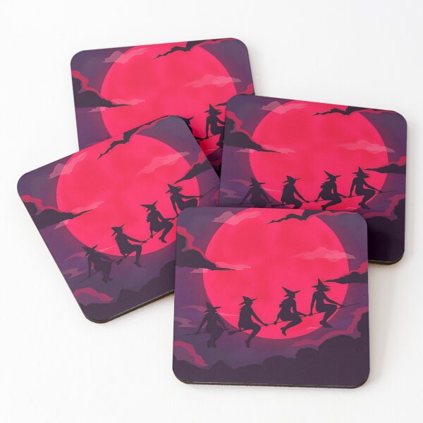 Item preview, Witches Dance Under Red Moon – Spooky Halloween Night designed and sold by Dream Magic Co.