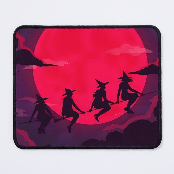 Item preview, Witches Dance Under Red Moon – Spooky Halloween Night designed and sold by Dream Magic Co.