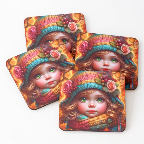 Item preview, Autumn Rose – Little Girl Portrait in Fall Forest designed and sold by EmeraldeaArt.