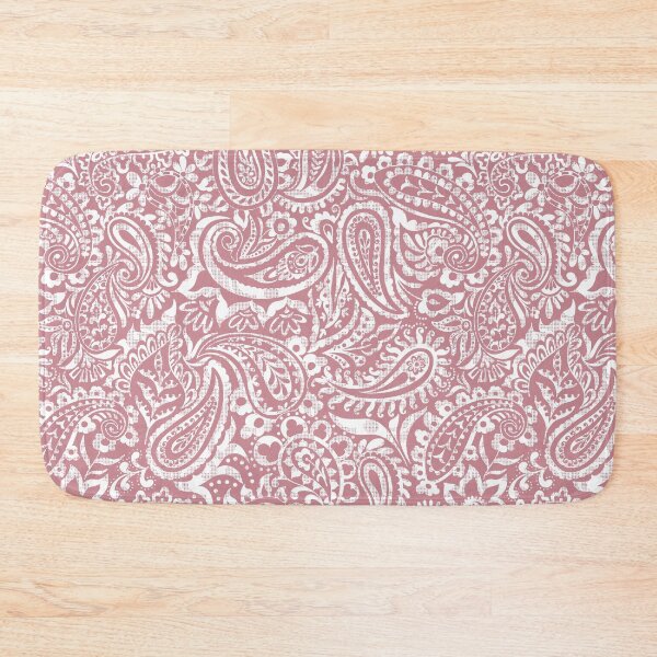 Item preview, Tear Drop Paisley-Dull Old Rose Tonal Grunge Effect Vice Versa designed and sold by Fabricatemyart.