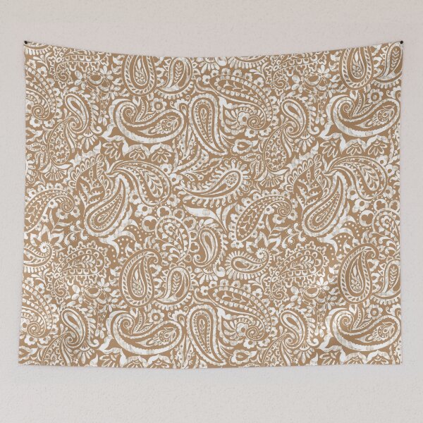 Item preview, Tear Drop Paisley-Dull Mocha Grunge Effect Vice Versa designed and sold by Fabricatemyart.