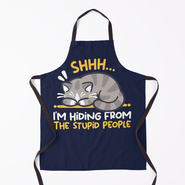 Item preview, Shhh I'm hiding form the stupid people funny cat designed and sold by NemiMakeit.